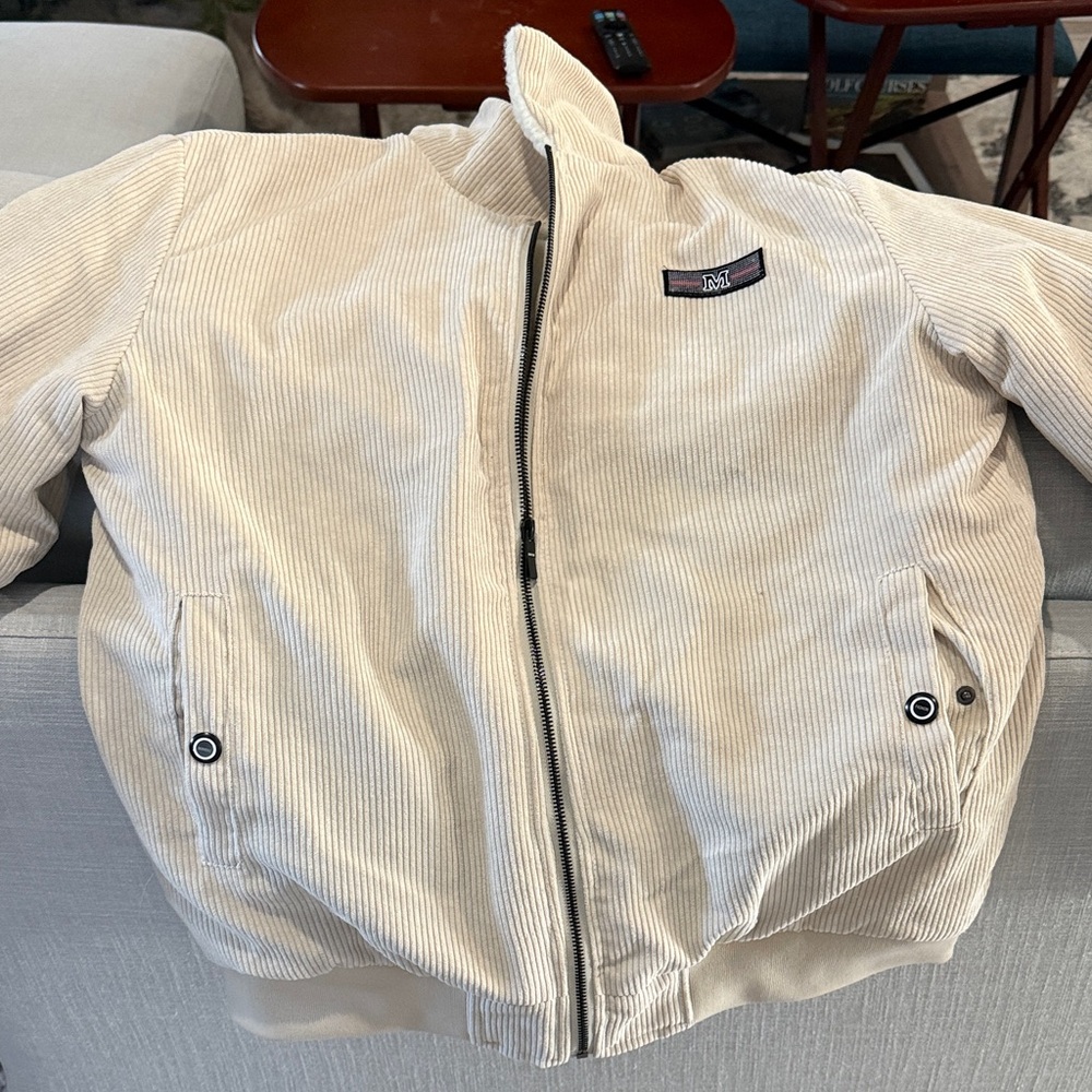 Men's Cream Bomber Jacket
